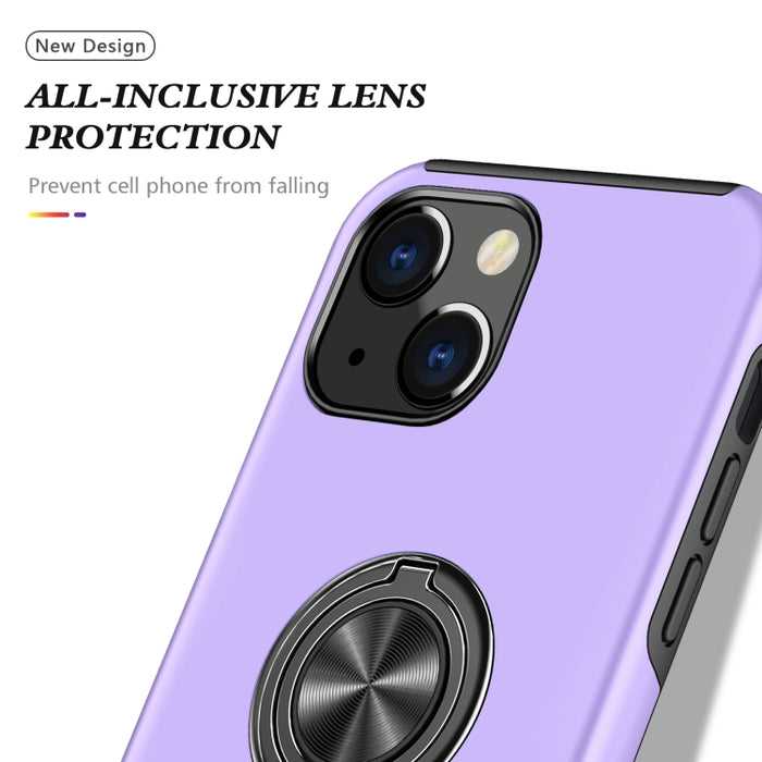 Funda protectora magnética a prueba de golpes PC + TPU con soporte de anillo invisible