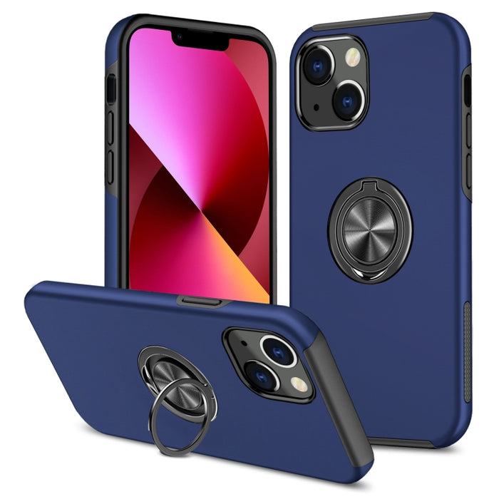 Funda protectora magnética a prueba de golpes PC + TPU con soporte de anillo invisible