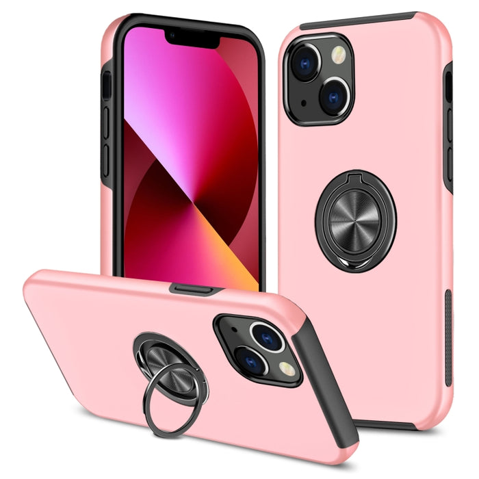 Funda protectora magnética a prueba de golpes PC + TPU con soporte de anillo invisible