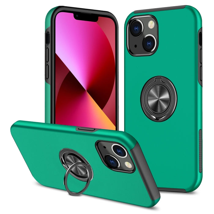 Funda protectora magnética a prueba de golpes PC + TPU con soporte de anillo invisible