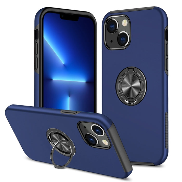 Funda protectora magnética a prueba de golpes PC + TPU con soporte de anillo invisible