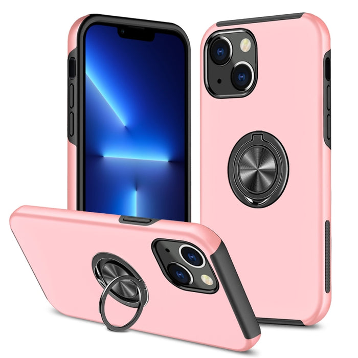 Funda protectora magnética a prueba de golpes PC + TPU con soporte de anillo invisible