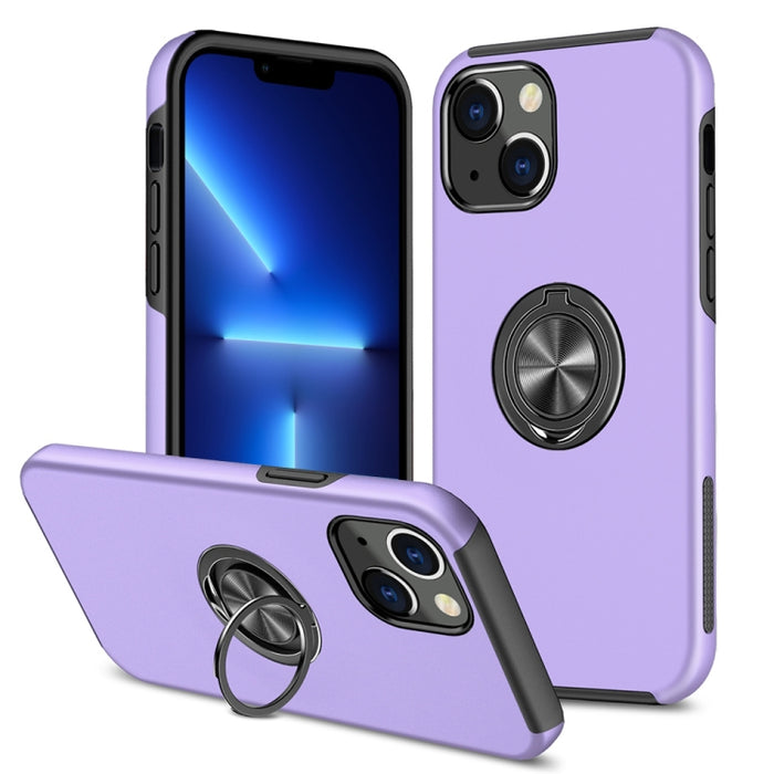 Funda protectora magnética a prueba de golpes PC + TPU con soporte de anillo invisible