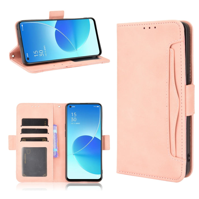 Estuche de cuero con tapa horizontal con patrón de piel de becerro con soporte y ranuras para tarjetas y marco de fotos, For Motorola Moto G Stylus 5G 2021, For OPPO Reno6 5G, For OPPO Reno6 Pro 5G, For OPPO Reno6 Pro+ 5G, For vivo V21e 4G / Y73 2021  ...