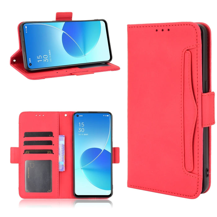 Estuche de cuero con tapa horizontal con patrón de piel de becerro con soporte y ranuras para tarjetas y marco de fotos, For Motorola Moto G Stylus 5G 2021, For OPPO Reno6 5G, For OPPO Reno6 Pro 5G, For OPPO Reno6 Pro+ 5G, For vivo V21e 4G / Y73 2021  ...