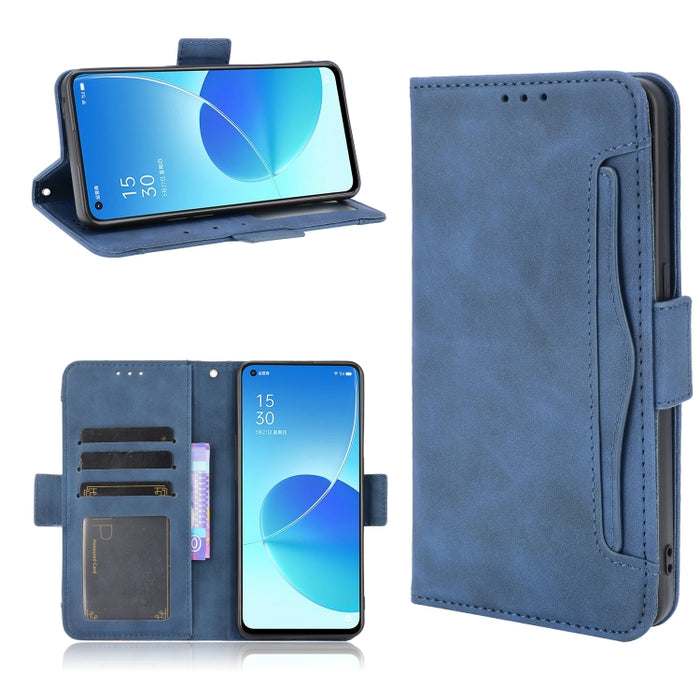 Estuche de cuero con tapa horizontal con patrón de piel de becerro con soporte y ranuras para tarjetas y marco de fotos, For Motorola Moto G Stylus 5G 2021, For OPPO Reno6 5G, For OPPO Reno6 Pro 5G, For OPPO Reno6 Pro+ 5G, For vivo V21e 4G / Y73 2021  ...