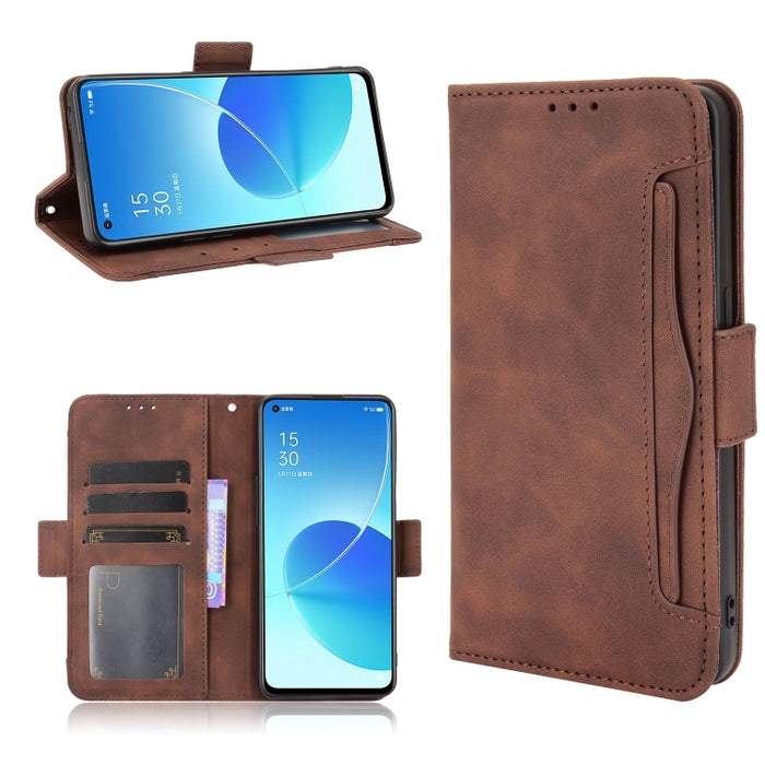 Estuche de cuero con tapa horizontal con patrón de piel de becerro con soporte y ranuras para tarjetas y marco de fotos, For Motorola Moto G Stylus 5G 2021, For OPPO Reno6 5G, For OPPO Reno6 Pro 5G, For OPPO Reno6 Pro+ 5G, For vivo V21e 4G / Y73 2021  ...