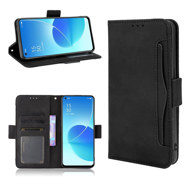 Estuche de cuero con tapa horizontal con patrón de piel de becerro con soporte y ranuras para tarjetas y marco de fotos, For Motorola Moto G Stylus 5G 2021, For OPPO Reno6 5G, For OPPO Reno6 Pro 5G, For OPPO Reno6 Pro+ 5G, For vivo V21e 4G / Y73 2021  ...
