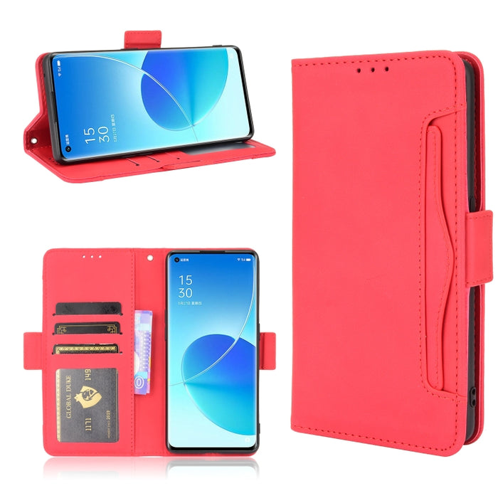 Estuche de cuero con tapa horizontal con patrón de piel de becerro con soporte y ranuras para tarjetas y marco de fotos, For Motorola Moto G Stylus 5G 2021, For OPPO Reno6 5G, For OPPO Reno6 Pro 5G, For OPPO Reno6 Pro+ 5G, For vivo V21e 4G / Y73 2021  ...