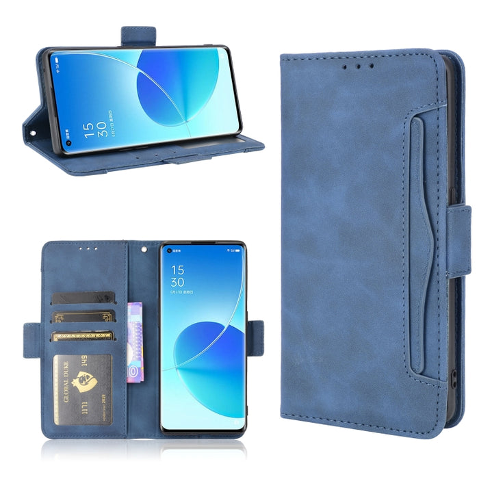 Estuche de cuero con tapa horizontal con patrón de piel de becerro con soporte y ranuras para tarjetas y marco de fotos, For Motorola Moto G Stylus 5G 2021, For OPPO Reno6 5G, For OPPO Reno6 Pro 5G, For OPPO Reno6 Pro+ 5G, For vivo V21e 4G / Y73 2021  ...