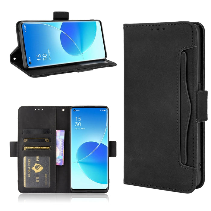 Estuche de cuero con tapa horizontal con patrón de piel de becerro con soporte y ranuras para tarjetas y marco de fotos, For Motorola Moto G Stylus 5G 2021, For OPPO Reno6 5G, For OPPO Reno6 Pro 5G, For OPPO Reno6 Pro+ 5G, For vivo V21e 4G / Y73 2021  ...