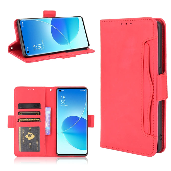 Estuche de cuero con tapa horizontal con patrón de piel de becerro con soporte y ranuras para tarjetas y marco de fotos, For Motorola Moto G Stylus 5G 2021, For OPPO Reno6 5G, For OPPO Reno6 Pro 5G, For OPPO Reno6 Pro+ 5G, For vivo V21e 4G / Y73 2021  ...