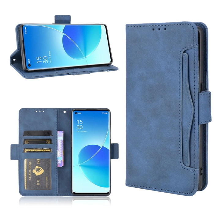 Estuche de cuero con tapa horizontal con patrón de piel de becerro con soporte y ranuras para tarjetas y marco de fotos, For Motorola Moto G Stylus 5G 2021, For OPPO Reno6 5G, For OPPO Reno6 Pro 5G, For OPPO Reno6 Pro+ 5G, For vivo V21e 4G / Y73 2021  ...
