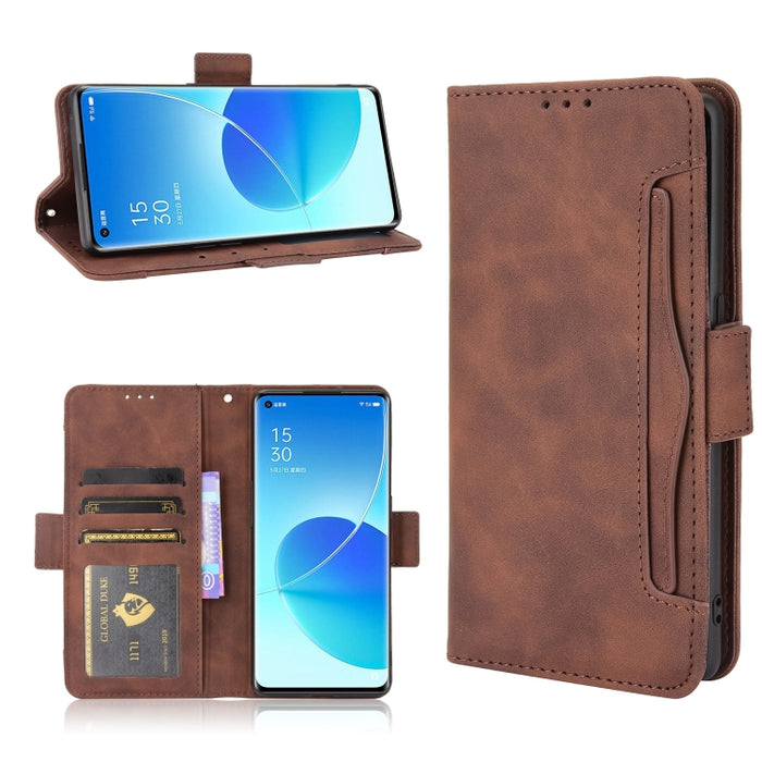 Estuche de cuero con tapa horizontal con patrón de piel de becerro con soporte y ranuras para tarjetas y marco de fotos, For Motorola Moto G Stylus 5G 2021, For OPPO Reno6 5G, For OPPO Reno6 Pro 5G, For OPPO Reno6 Pro+ 5G, For vivo V21e 4G / Y73 2021  ...