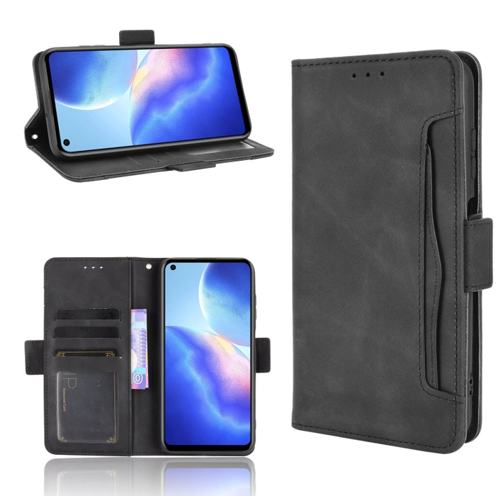 Estuche de cuero con tapa horizontal con patrón de piel de becerro con soporte y ranuras para tarjetas y marco de fotos, For Blackview A90, For Umidigi A11