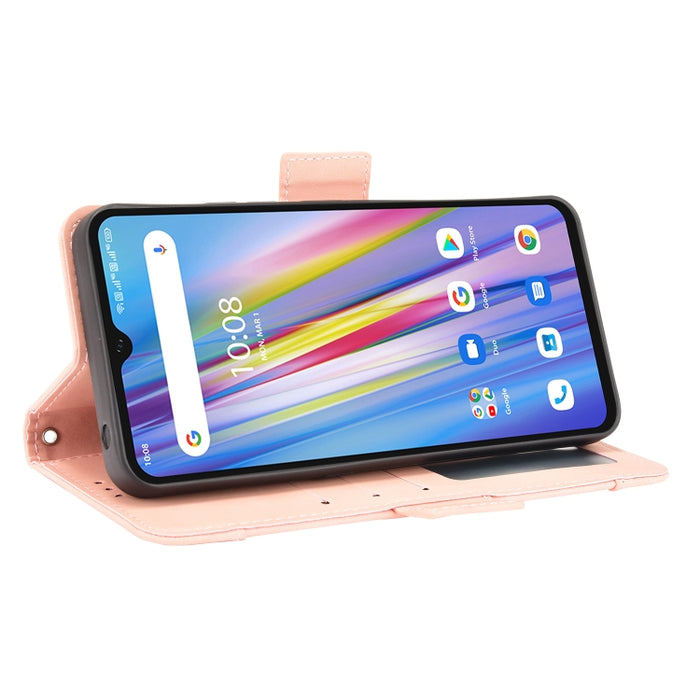 Estuche de cuero con tapa horizontal con patrón de piel de becerro con soporte y ranuras para tarjetas y marco de fotos, For Blackview A90, For Umidigi A11