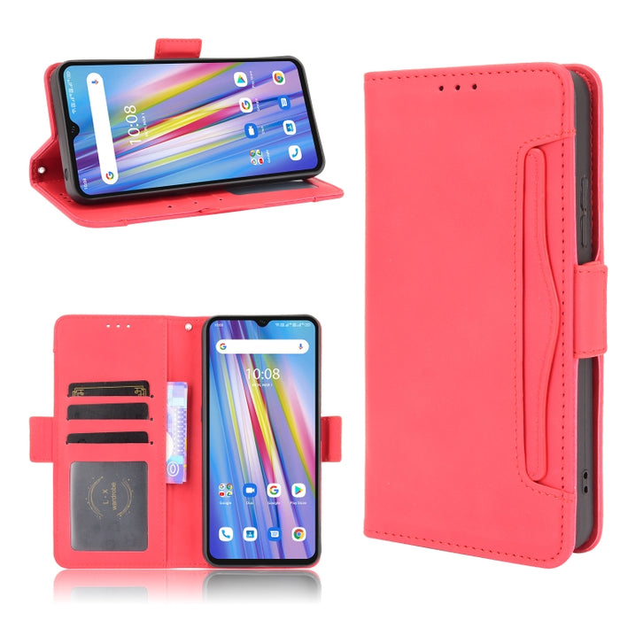Estuche de cuero con tapa horizontal con patrón de piel de becerro con soporte y ranuras para tarjetas y marco de fotos, For Blackview A90, For Umidigi A11