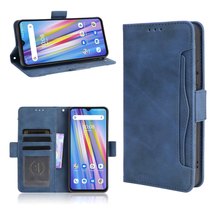 Estuche de cuero con tapa horizontal con patrón de piel de becerro con soporte y ranuras para tarjetas y marco de fotos, For Blackview A90, For Umidigi A11
