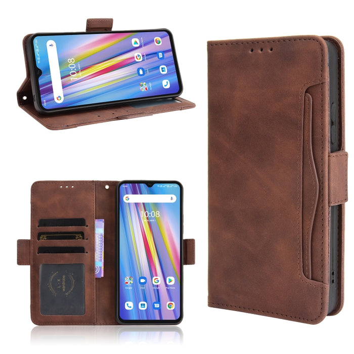 Estuche de cuero con tapa horizontal con patrón de piel de becerro con soporte y ranuras para tarjetas y marco de fotos, For Blackview A90, For Umidigi A11