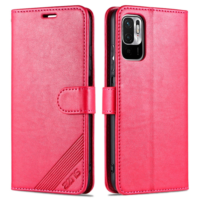 AZNS Estuche de cuero con tapa horizontal con textura de piel de oveja con soporte y ranuras para tarjetas y billetera, For Xiaomi Poco M3 Pro 5G / Redmi Note 10 5G, For Xiaomi Poco X3 GT / Redmi Note 10 Pro 5G