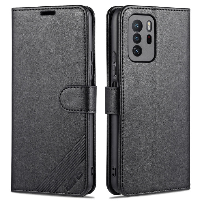 AZNS Estuche de cuero con tapa horizontal con textura de piel de oveja con soporte y ranuras para tarjetas y billetera, For Xiaomi Poco M3 Pro 5G / Redmi Note 10 5G, For Xiaomi Poco X3 GT / Redmi Note 10 Pro 5G
