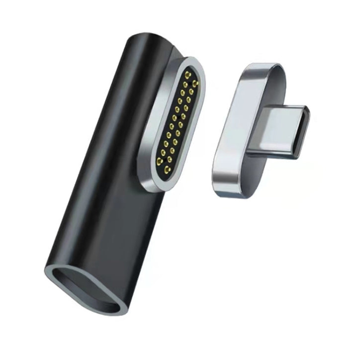 100 W USB-C/Tipo-C Hembra a 20 pines Magnético USB-C/Tipo-C Adaptador de codo macho
