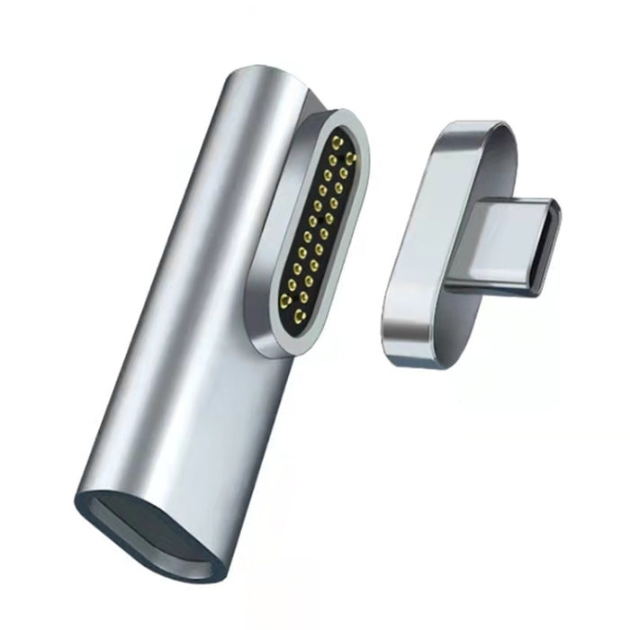 100 W USB-C/Tipo-C Hembra a 20 pines Magnético USB-C/Tipo-C Adaptador de codo macho