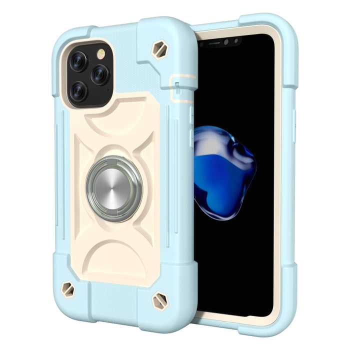 Funda protectora de silicona a prueba de golpes + PC con soporte de doble anillo, For iPhone 12 Pro Max