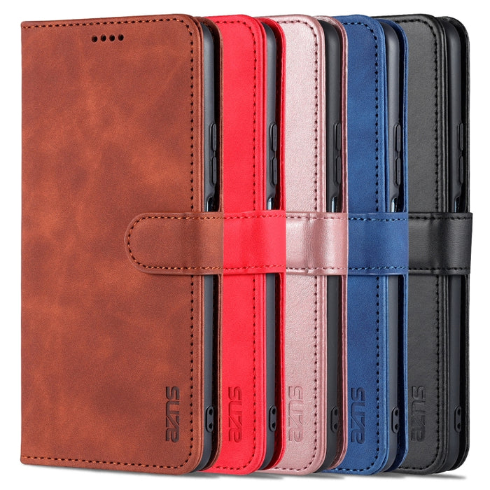 AZNS Skin Feel Calf Texture Funda de cuero con tapa horizontal con ranuras para tarjetas y soporte y billetera, For Xiaomi Mi 11 Lite, For Xiaomi Mi 11 Ultra