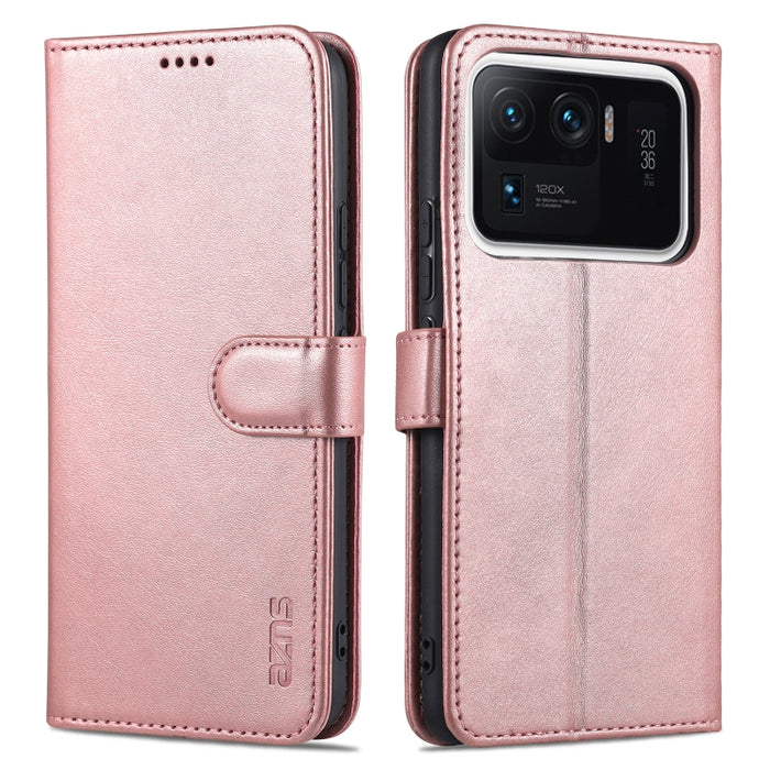 AZNS Skin Feel Calf Texture Funda de cuero con tapa horizontal con ranuras para tarjetas y soporte y billetera, For Xiaomi Mi 11 Lite, For Xiaomi Mi 11 Ultra