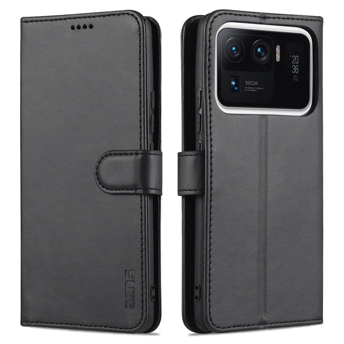 AZNS Skin Feel Calf Texture Funda de cuero con tapa horizontal con ranuras para tarjetas y soporte y billetera, For Xiaomi Mi 11 Lite, For Xiaomi Mi 11 Ultra