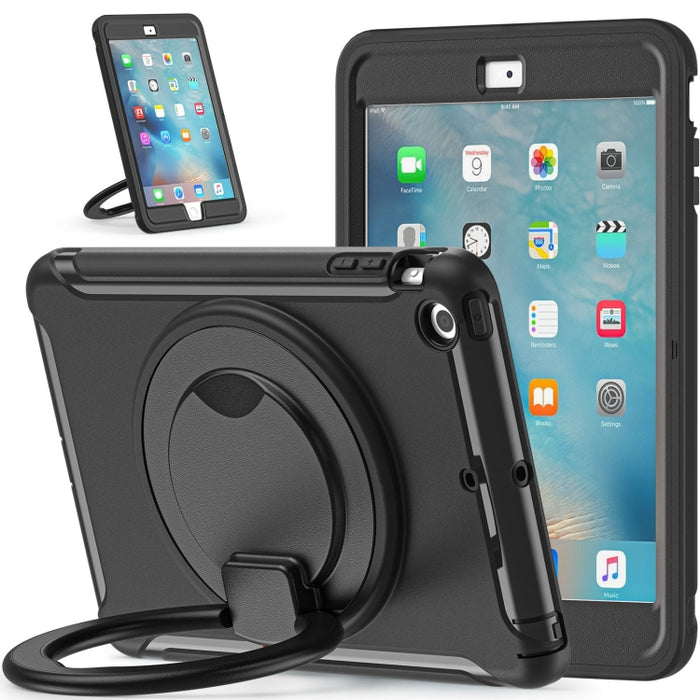 Estuche protector de TPU + PC a prueba de golpes con rotación de 360 grados Mango plegable Soporte de agarre Ranura para bolígrafo