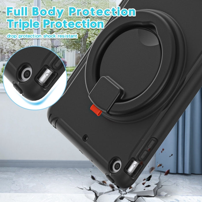 Estuche protector de TPU + PC a prueba de golpes con rotación de 360 grados Mango plegable Soporte de agarre Ranura para bolígrafo