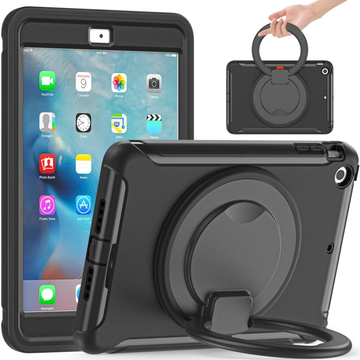 Estuche protector de TPU + PC a prueba de golpes con rotación de 360 grados Mango plegable Soporte de agarre Ranura para bolígrafo