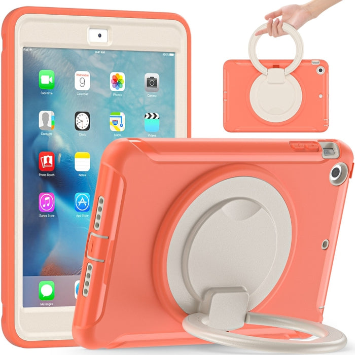 Estuche protector de TPU + PC a prueba de golpes con rotación de 360 grados Mango plegable Soporte de agarre Ranura para bolígrafo