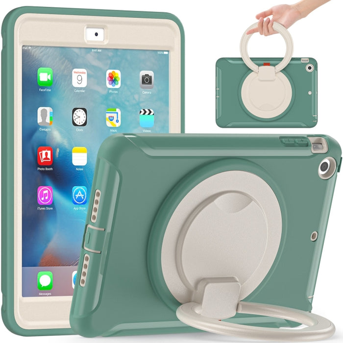 Estuche protector de TPU + PC a prueba de golpes con rotación de 360 grados Mango plegable Soporte de agarre Ranura para bolígrafo