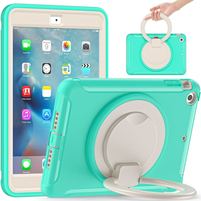 Estuche protector de TPU + PC a prueba de golpes con rotación de 360 grados Mango plegable Soporte de agarre Ranura para bolígrafo