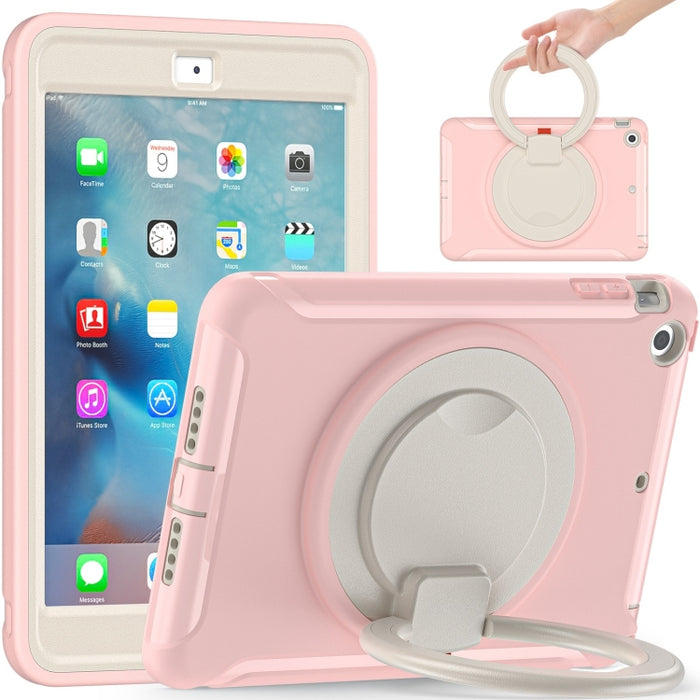 Estuche protector de TPU + PC a prueba de golpes con rotación de 360 grados Mango plegable Soporte de agarre Ranura para bolígrafo