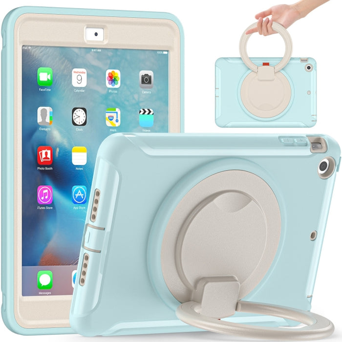 Estuche protector de TPU + PC a prueba de golpes con rotación de 360 grados Mango plegable Soporte de agarre Ranura para bolígrafo