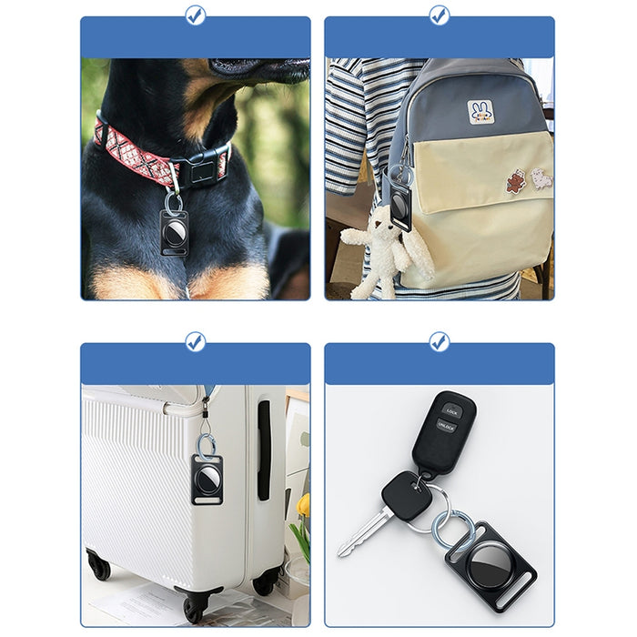 Funda protectora de metal magnético con anillo de llavero intercambiable para AirTag