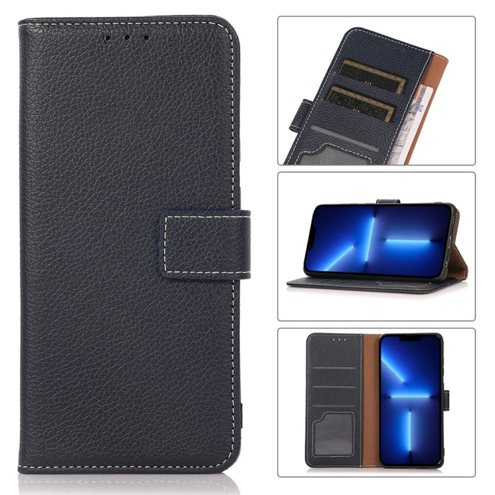 Estuche de cuero con tapa horizontal Litchi Texture PU + TPU con soporte y ranuras para tarjetas y billetera