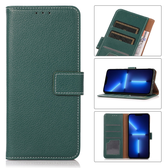 Estuche de cuero con tapa horizontal Litchi Texture PU + TPU con soporte y ranuras para tarjetas y billetera