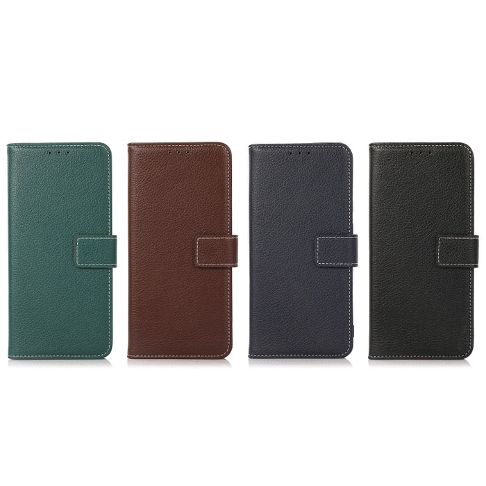 Estuche de cuero con tapa horizontal Litchi Texture PU + TPU con soporte y ranuras para tarjetas y billetera
