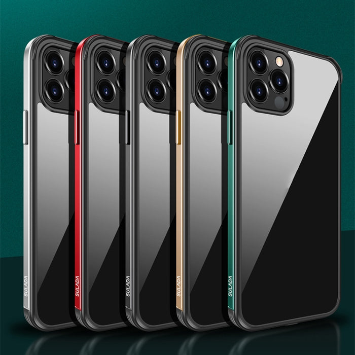 SULADA Marco de metal de aluminio de aviación a prueba de golpes + Nano Glass + Funda protectora de TPU