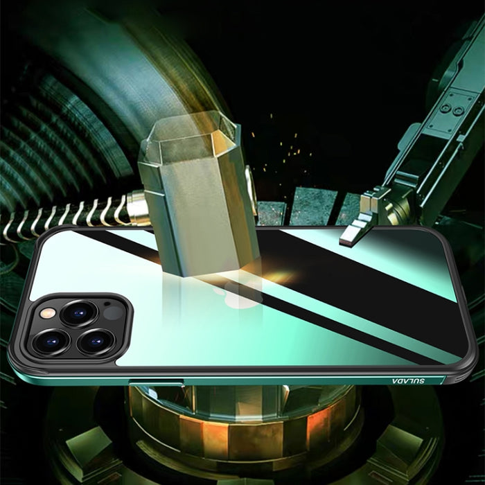 SULADA Marco de metal de aluminio de aviación a prueba de golpes + Nano Glass + Funda protectora de TPU