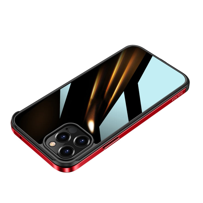 SULADA Marco de metal de aluminio de aviación a prueba de golpes + Nano Glass + Funda protectora de TPU