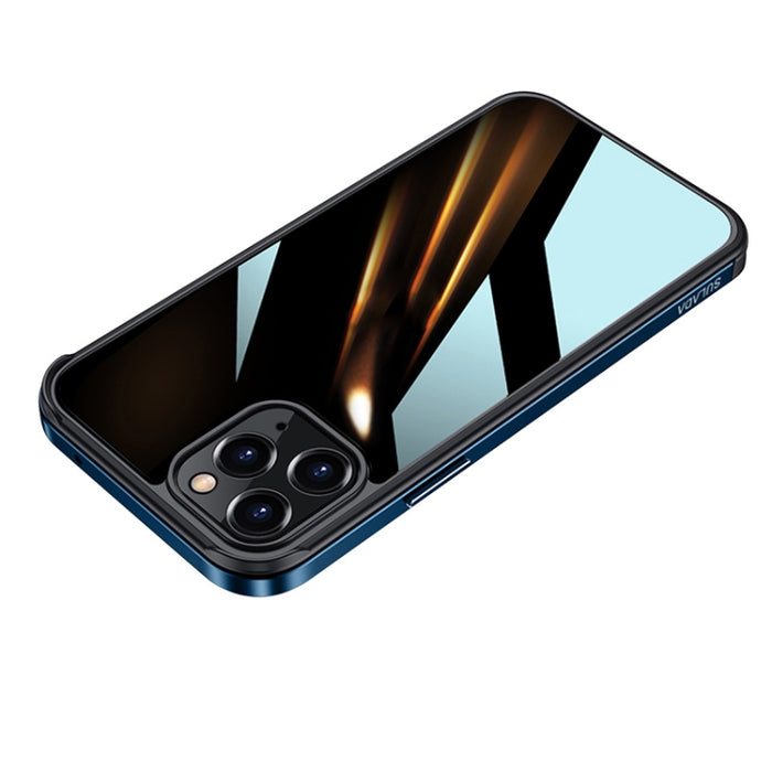 SULADA Marco de metal de aluminio de aviación a prueba de golpes + Nano Glass + Funda protectora de TPU