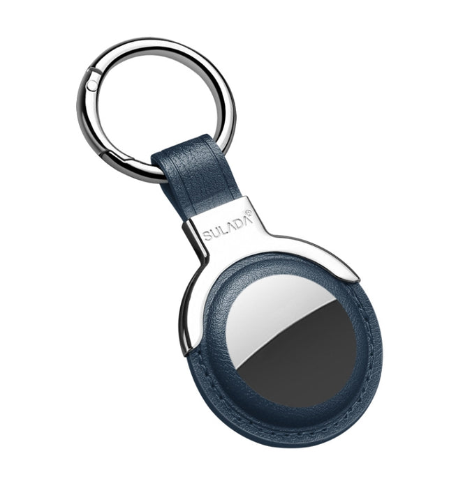 Funda protectora de cuero SULADA con anillo de llavero intercambiable para AirTag