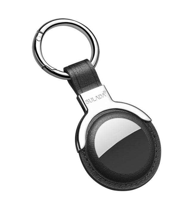 Funda protectora de cuero SULADA con anillo de llavero intercambiable para AirTag