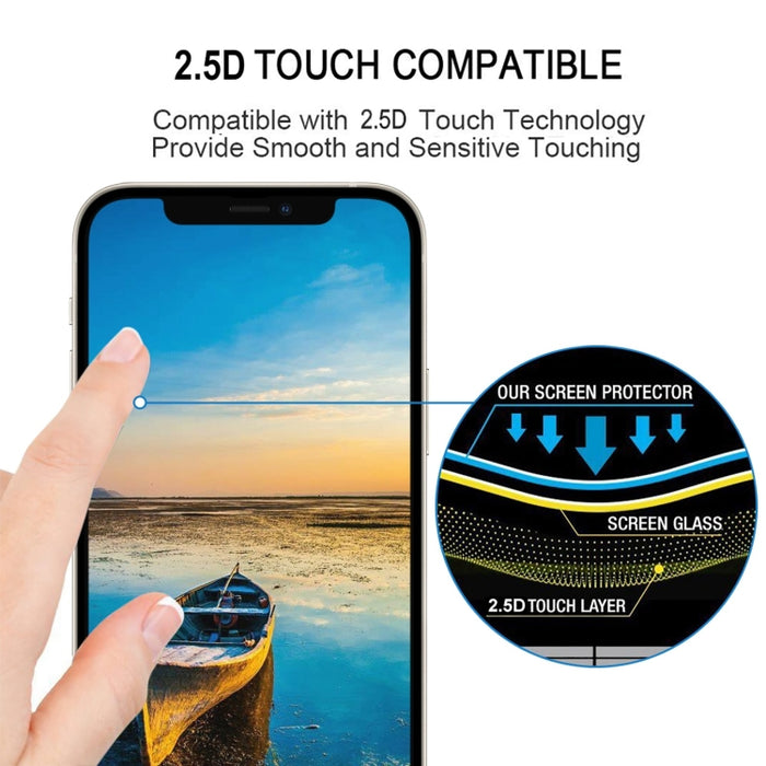 Película de vidrio templado de pantalla completa con pegamento completo de 25 piezas